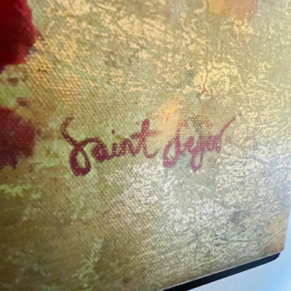 Vintage Signed Agnes Saint Leger Canvas Painting Framed - Picture 10 of 16